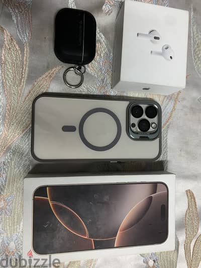 iPhone 16 pro max 265 giga & airpods 3 pro
