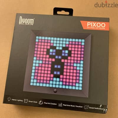 إطار بيكسل آرت ذكي Divoom Pixoo Pixel Art Frame 16x16 بحالة الجديد