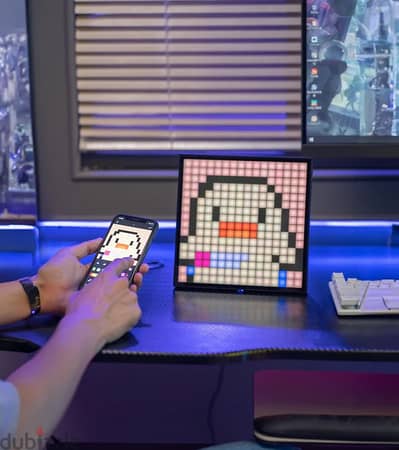 إطار بيكسل آرت ذكي Divoom Pixoo Pixel Art Frame 16x16 بحالة الجديد