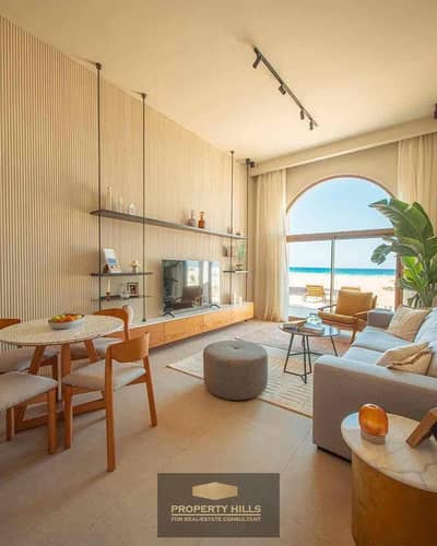 تاون هاوس كورنر Beach Lagoon فوري متشطب تشطيب High End في The Med في راس الحكمة بالقرب من مطار العلمين الدولي و سيدي حنيش و جون سوديك و دايركشن وايت و ازار ايلاند