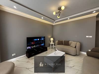 Apartment for sale, immediate delivery, in Fifth Settlement, in Mountain View Compound, ground floor with a closed garden view overlooking the landsca