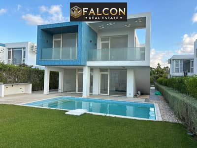 استلم فوري Sea View + صف أول لاجون بشاطئ خاص فيلا متشطبة  " خصـم 25% للبيع في الساحل الشمالي فوكا باي دقائق من مراسي وامواج Fouka Bay North Coast