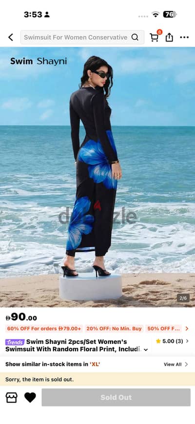 Shein burkini dress size XL