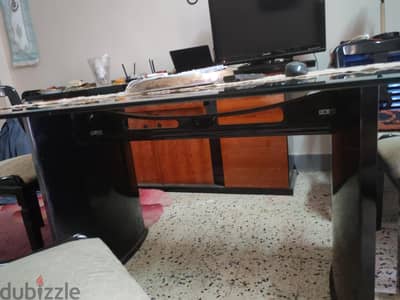 سفرة 6 كراسي نيش 3 قطع بوفي بمرايه