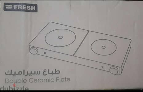 بوتاجاز كهرباء مسطح سيراميك فريش ٢ عين ٢٨٠٠ وات جديد مخرجش من الكرتونة