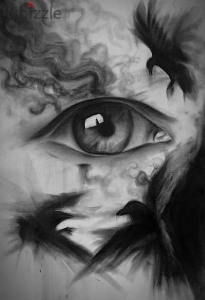 لوحه فنيه مرسومه بالفحم