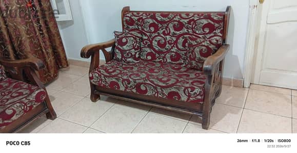 طقم انتريه مستعمل خشب ممتاز