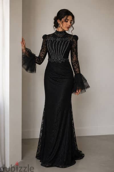Black soiree dress