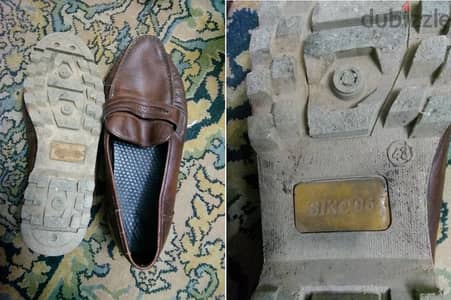 جزمة جلد طبيعى مقاس 42