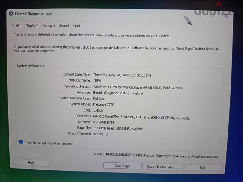Dell Precision 7720, Laptop 2