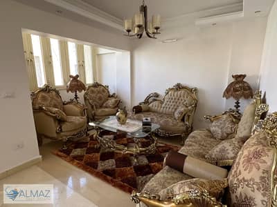 Furnished 220 sqm super lux apartment for rent in Arabia Compound in New Cairo, near 90th Street.