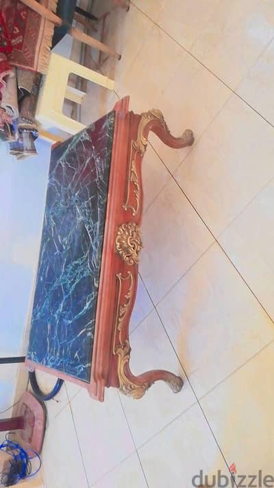 ترابيزتين خشب × رخام