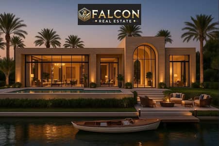 VIP villa on a private island on the Nile in the heart of Sheikh Zayed, designed as a luxurious palace with 3 main facades