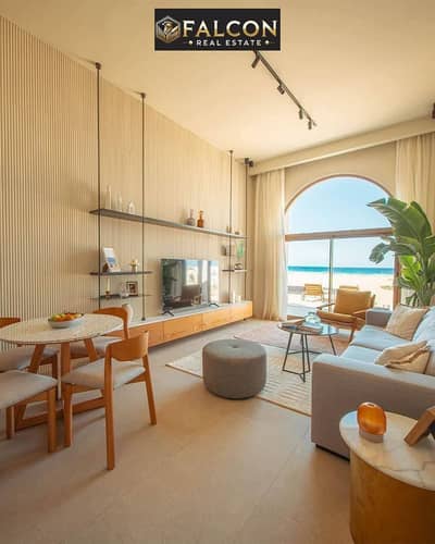 شاليه Sea View + جزيرة وسط اللاجون متشطب  88م للبيع ف الساحل الشمالي راس الحكمة بجوار لافيستا  وأمواج North Coast Ras El Hekma next  Alamein