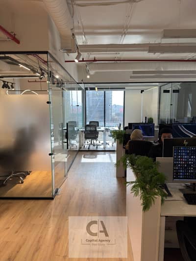 Office for rent, 135 sq m, in Hyde Park, near Mivida and EDNC - a bargain price - finished with air conditioning - Fifth Settlement