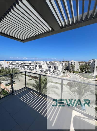 Chalet for sale in Marassi Lea, fully finished with super lux finishing, consisting of 1 bedroom, 1 bathroom, and a two-piece reception area. Fully fu