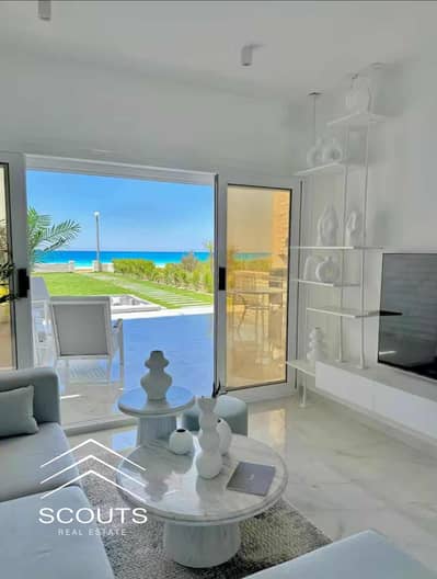 With panoramic sea & lagoon views a fully finished VIP chalet for sale distinctive design With AC'S & kitchen Prime strategic north coast near marassi