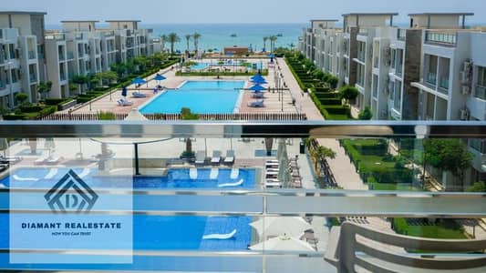 Chalet for sale in Ain Sokhna first time Finished with AC's and Natural gas, installments Over 10 years, Sea and lagoon view