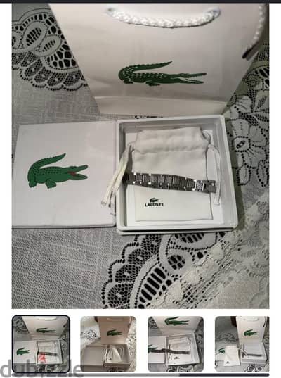 silver lacoste bracelet