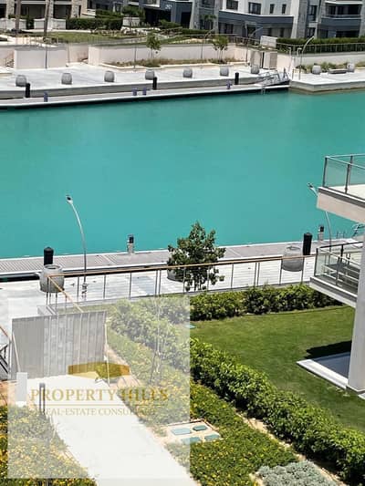 Chalet for sale 130 sq m canal view ready to move resale in Marassi Emaar North Coast Sidi Abdel Rahman.
