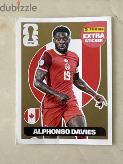 Panini FIFA 26 Gold Extra Sticker - Alphonso Davies