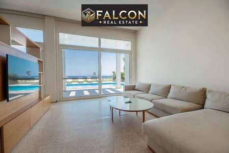 Pay 490,000 for a chalet at a great price in the best location in New Alamein, first row on the lagoon, Near  minutes from the Latin Quarter ,Marina)
