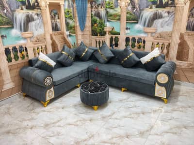 ركنه مودرن شيك جدا وبسعر مغري خشب كونتر قماش همر مستورد