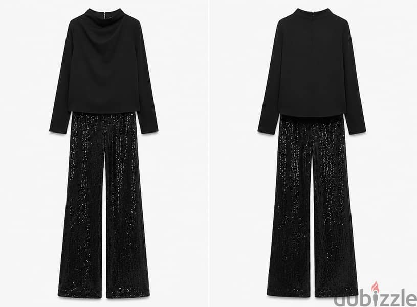 Black sequined pants 1