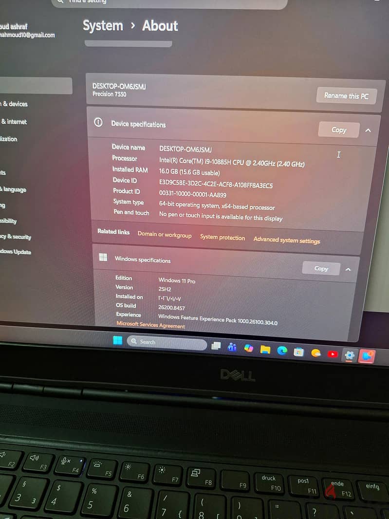 Dell precision 7550 1