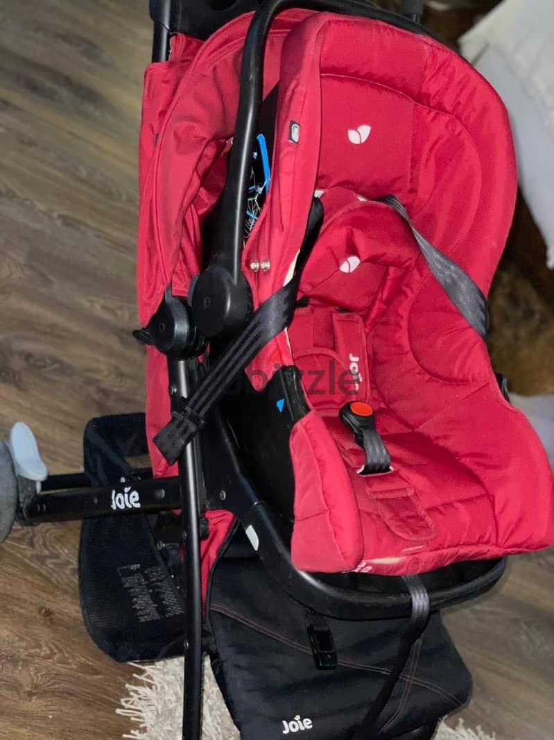 Red Joie Stroller like new 3