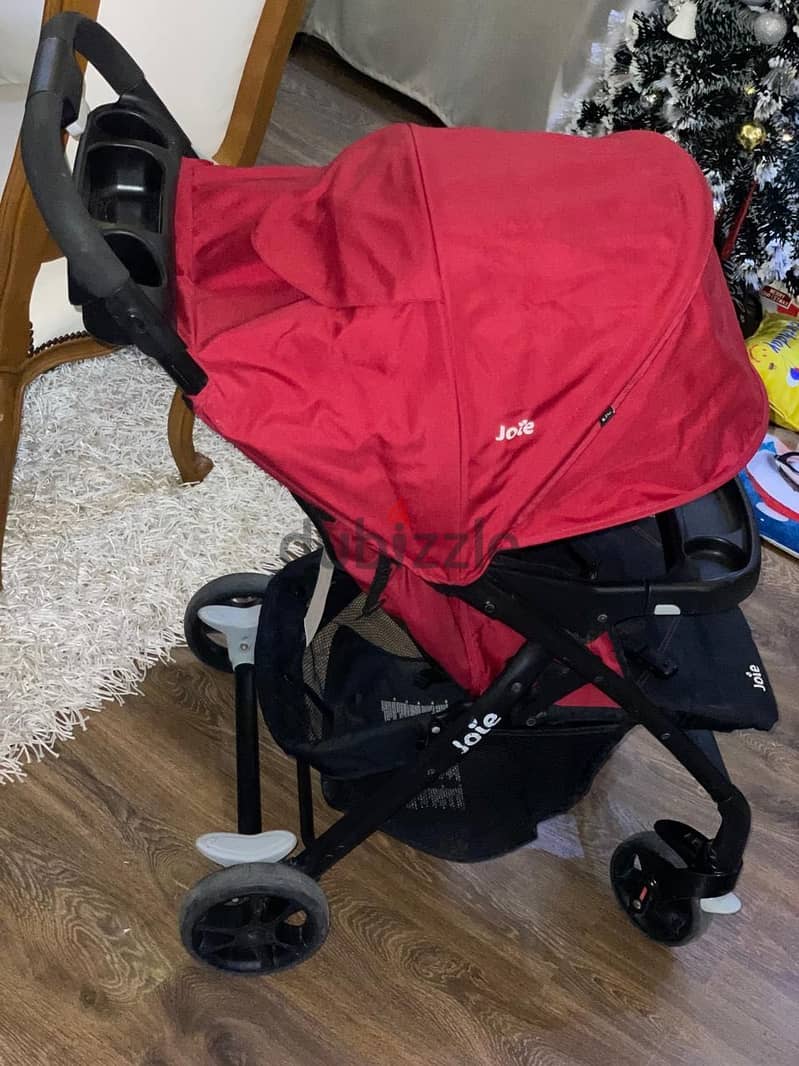 Red Joie Stroller like new 4