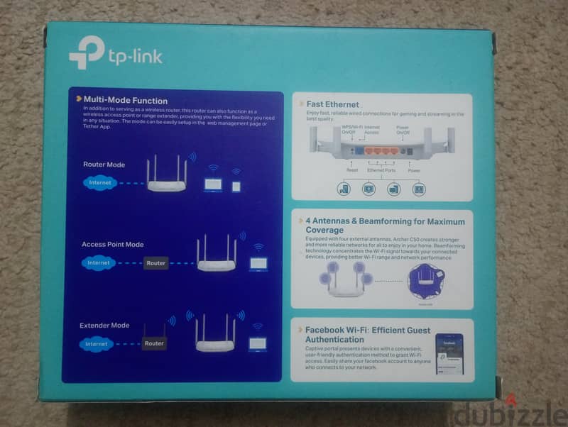 tp link Ac 1200  wifi router Archer c50 4
