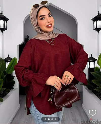 بلوزة برجندي او نبيتي جديده تريندي