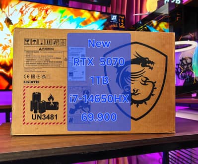 متبرشم MSI Katana 15 HX 5070 3TB جيل ١٤ بكارت ٥٠٧٠ زيرو للمحترفين