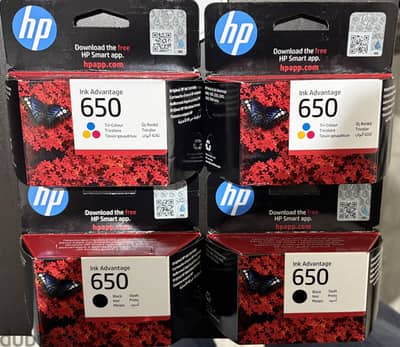 HP Ink Advantage خراطيش حبر NewOriginal - أصلية وجديدة 650 Cartridges