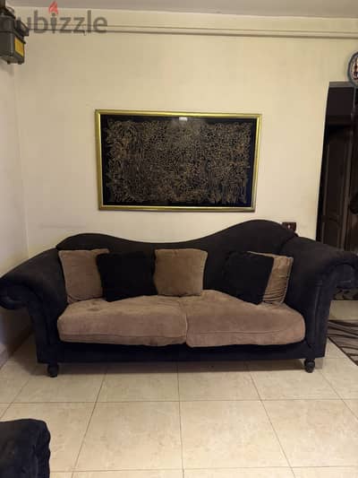 2 big modern sofas