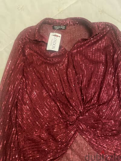 Soirée dark red blouse