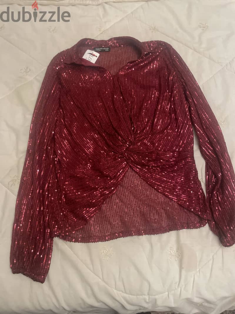 Soirée dark red blouse 1