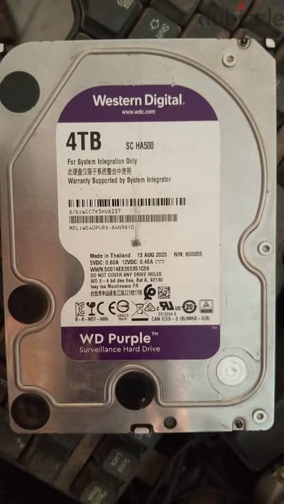 هارد ساتا ويسترن ديجيتال ٤ تيرا - western digital 4 TB
