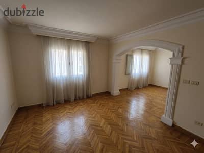 For sale, an apartment with an area of 155m in Al Rehab, fully finished with elevator, next to services, three bedrooms, three bathrooms, and a reception area with three pieces