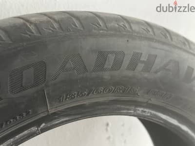 إطارين فاير ستون مقاس 185/60 r15 أسبانى انتاج النصف الثانى ٢٢ ممتازين