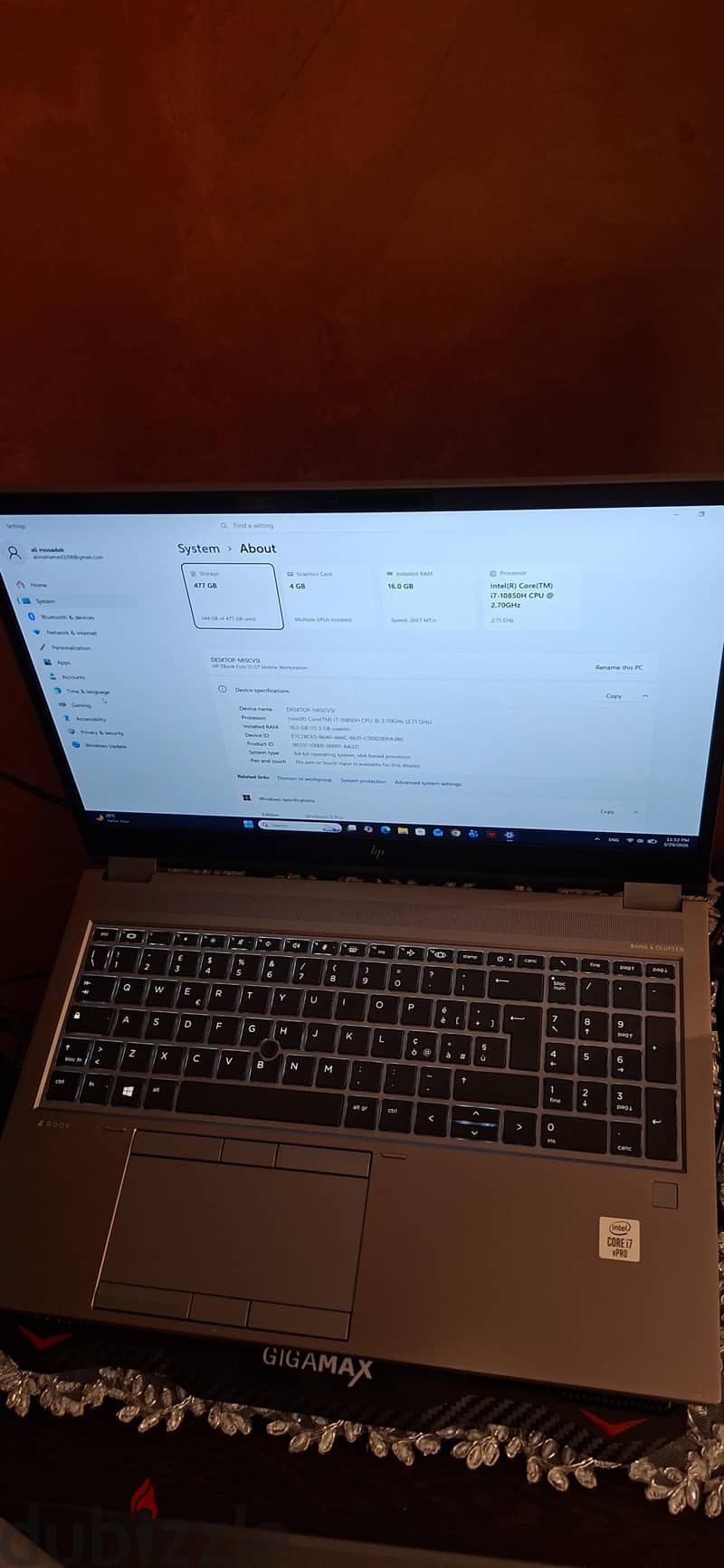 Hp zbook G7 3