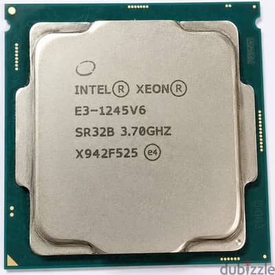معالج E3-1245 v6 مخلوع من HP Z240 يعادل i7-7700 و i7-6700 سادس و سابع