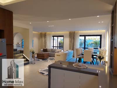 Furnished townhouse villa for daily and monthly rent in Patio Al Zahra Compound, Sheikh Zayed