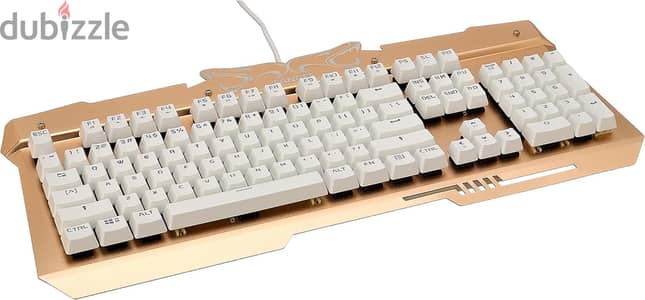 Sangee P700 Water-Resistant Keyboard For Gaming And Typing - Gold Whit