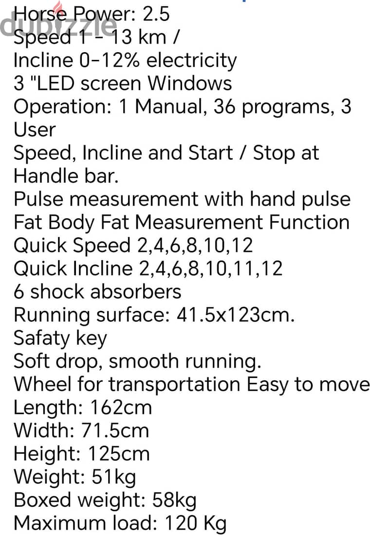 Treadmill Oma 3201ea 1