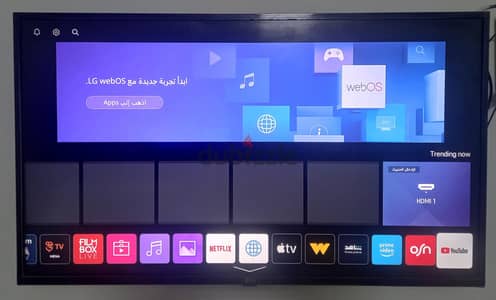 شاشة LG سمارت 4k  full hd  ريسيفر داخلي يوجد مدخل hd و usb