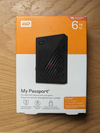 WD 6TB My Passport Portable Hard Drive