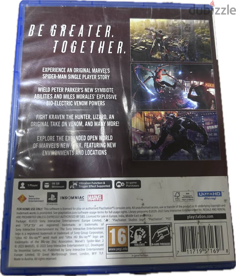 Spider-Man 2 used PS5 Original Disc 1