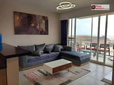 شاليه غرفتين  للبيع على البحر seaview في ابراج العين السخنة في il monte galala ,فيو بانوراما